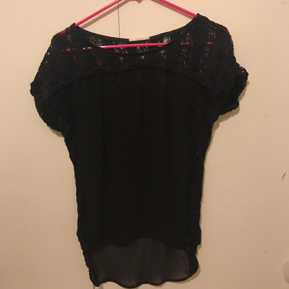 Lush Black Lace Top